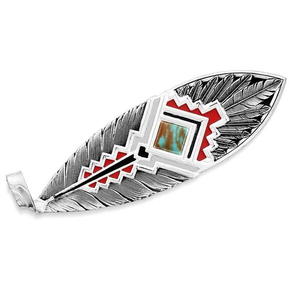 9191 Hand Painted Western Lifestyle Hat Feather (southwest Aura)